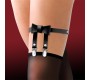 Cinderella Garter with Bow Tie Vegan Leather One Size