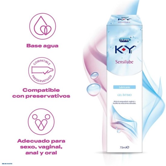 Durex Water Base Lub Sensilube KY 75 ml