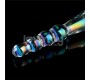 Lovetoy Glow in the Dark Glass Dildo Twilight Gleam Rising Ripples