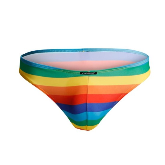 Cut4Men C4M01 Low Rise Bikini Brief Rainbow