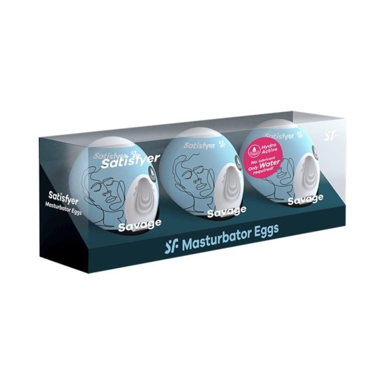 Satisfyer Komplekt 3 Masturbator Egg Savage mudelit