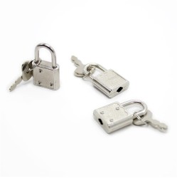 Latetobed Bdsm Line Silver Padlock with Keys