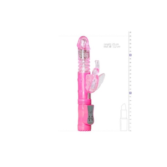 Easytoys Zaķa vibrators - rozā tauriņš