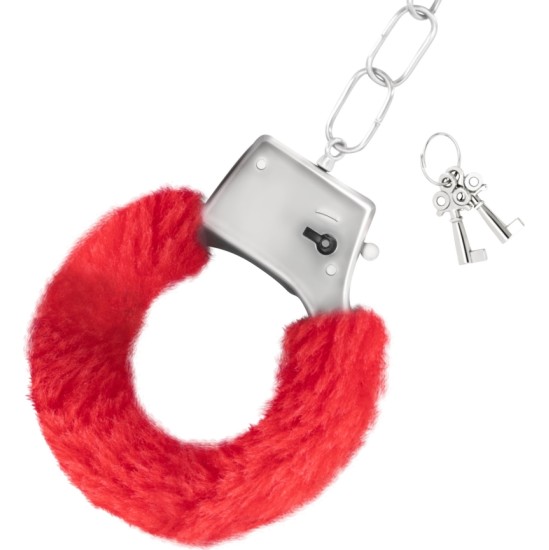 Crushious LOVE CUFFS FURRY ROKU DZELŽI RED