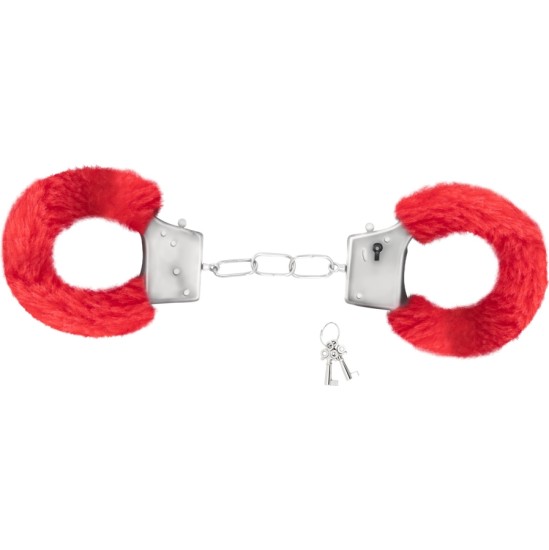 Crushious LOVE CUFFS FURRY ROKU DZELŽI RED