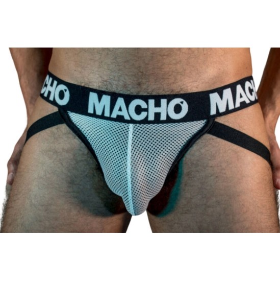 Macho Underwear MACHO — MX26X1 JOCK GRID WHITE S