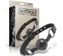 Intoyou Black Shadow Regulējama Brrathable Ball Gag Vegan Leather