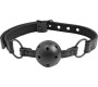 Intoyou Black Shadow Reguleeritav Brrathable Ball Gag Vegan Nahk