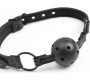 Intoyou Black Shadow Adjustable Brrathable Ball Gag Vegan Leather