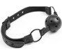 Intoyou Black Shadow Regulējama Brrathable Ball Gag Vegan Leather