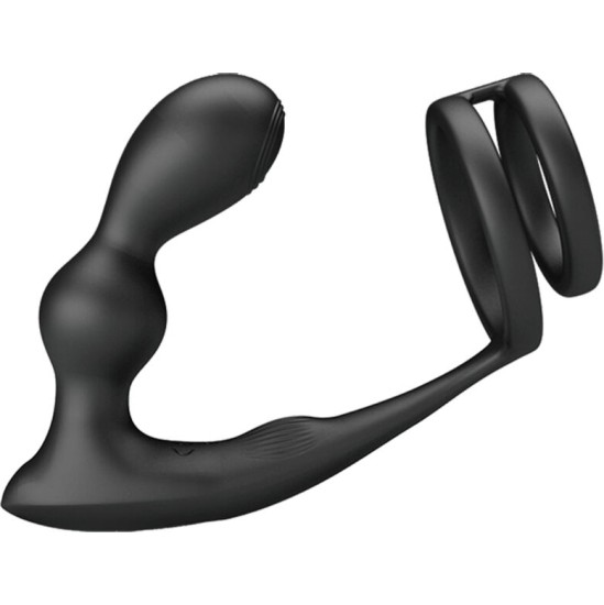 Pretty Love Male PRETTY LOVE - MARSHALL PENIS RING WITH VIBRATORY ANAL PLUG WITH REMOTE CONTROL