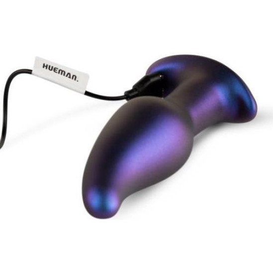 Hueman Asteroid Rimming Butt Plug with Remote Control Curved Tip USB