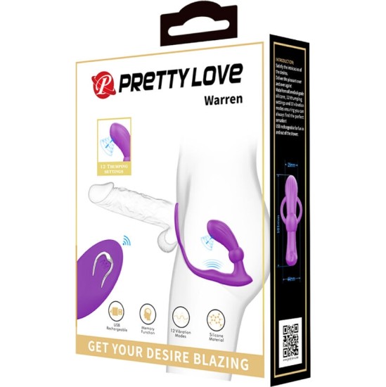 Pretty Love Bottom PRETTY LOVE - WARREN VIOLETNE ANAL RING & VIBRATOR