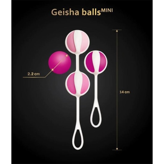 Gvibe Komplektā 4 Geisha Balls Mini Raspberry
