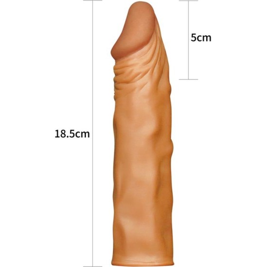 Lovetoy Penis Sleeve Add 2 Pleasure X Tender Brown