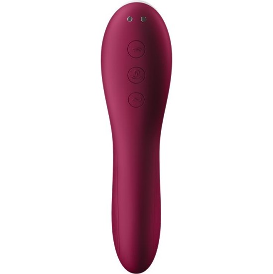 Satisfyer „Dual Crush Vibe“ ir „Clitoris Sucker“ USB raudona spalva