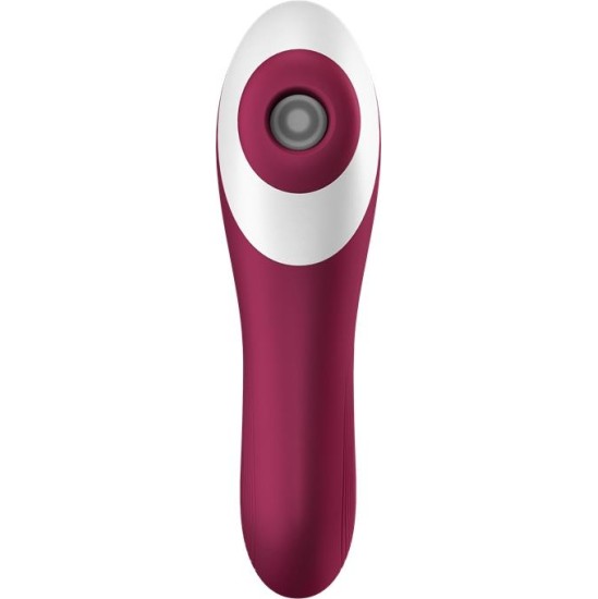 Satisfyer „Dual Crush Vibe“ ir „Clitoris Sucker“ USB raudona spalva