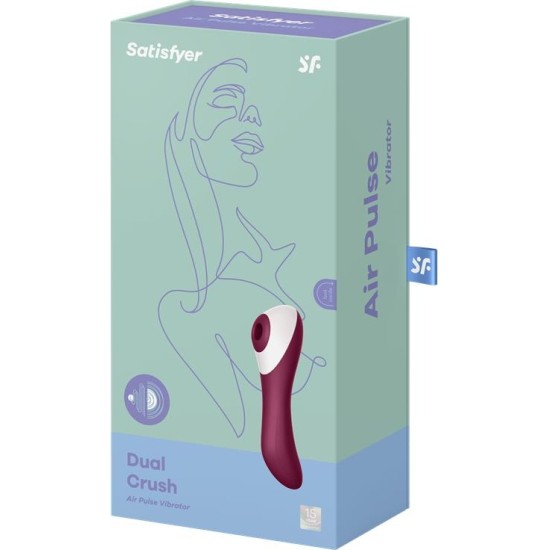 Satisfyer „Dual Crush Vibe“ ir „Clitoris Sucker“ USB raudona spalva