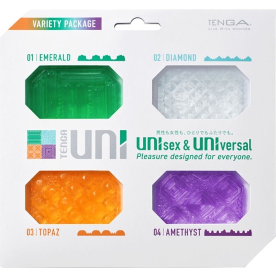 Tenga UNI VARIETY MASTURBATOR THIMBLE PACK 4 UNITS