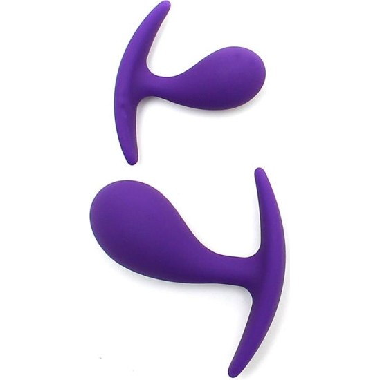 Rimba Toys Set of 2 Anatomic Butt Plugs Copenhagen Purple