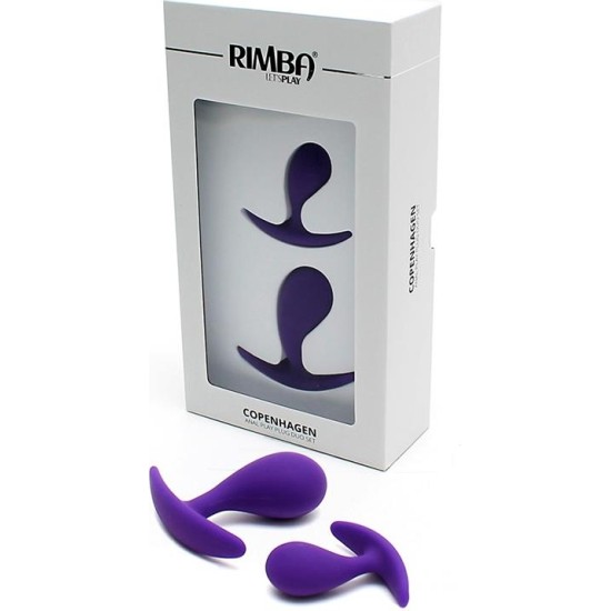 Rimba Toys Set of 2 Anatomic Butt Plugs Copenhagen Purple