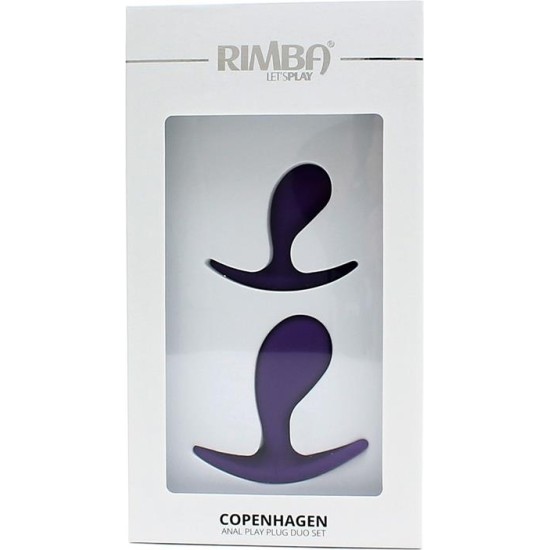 Rimba Toys Set of 2 Anatomic Butt Plugs Copenhagen Purple