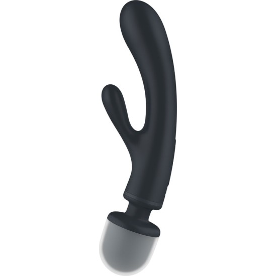Satisfyer Vibrator APMIERINĀTĀJS — TRĪSŠAIS MĪLĪTĀJS RABIT VIBRATORS GREY