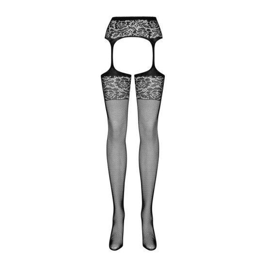 Obsessive Garter & Stockings ЧУЛКИ С ПОДВЯЗКАМИ OBSESSIVE S500 ЧЕРНЫЕ S/M/L