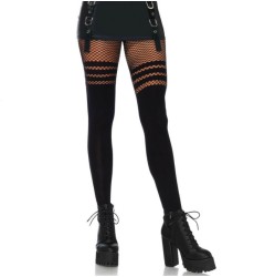 Leg Avenue Hosiery LEG AVENUE BIKEKŠĪNAS AR FISNHET STRĪPĀM