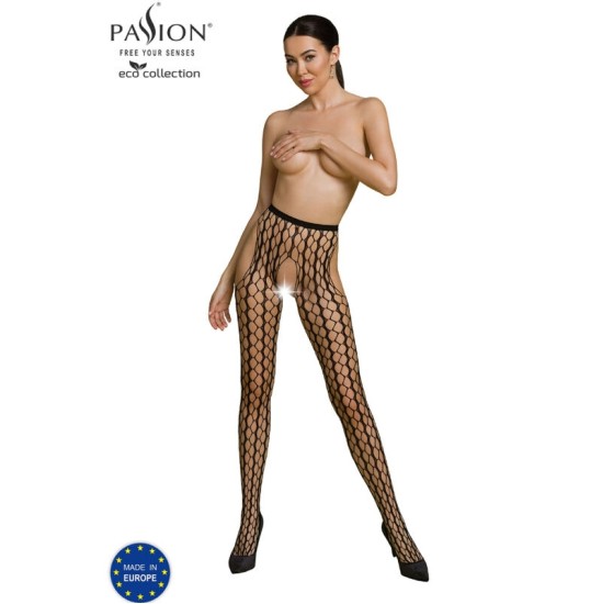 Passion Woman Garter & Stock KIRG - ECO KOLLEKTSIOON BODYSTOKING ECO S007 MUST