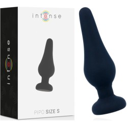 Intense Anal Toys INTENSE ANAL PLUG PIPO S SILICONE BLACK 9.8 CM