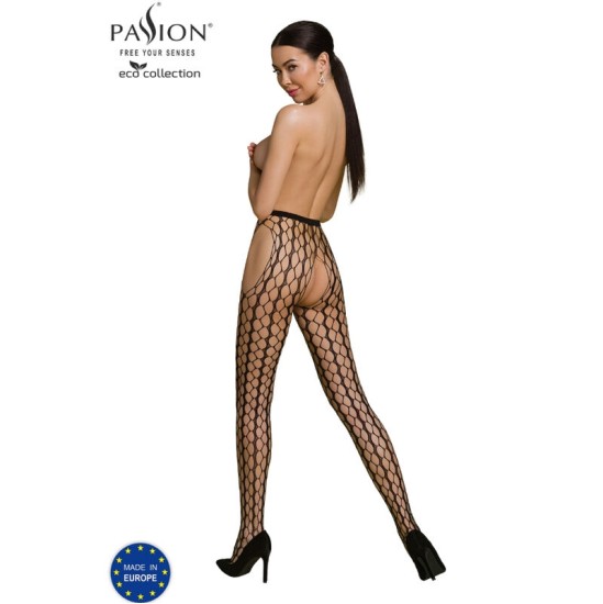 Passion Woman Garter & Stock PASSION - ECO COLLECTION BODYSTOCKING ECO S007 BLACK