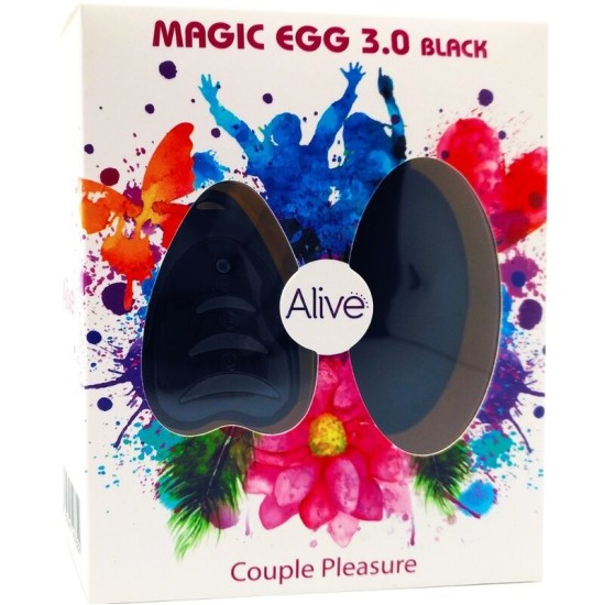 Alive MAGIC EGG 3.0 VIBRĒJOŠĀS OLAS TĀLVADĪBAS PULTS, MELNS