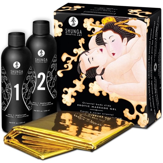 Shunga Kits СЮНГА ЭРОТИЧЕСКИЙ МАССАЖ ГЕЛЬ ВОСТОЧНЫЙ СЛАЙД ДЛЯ ТЕЛА ДЫНЯ МАНГО