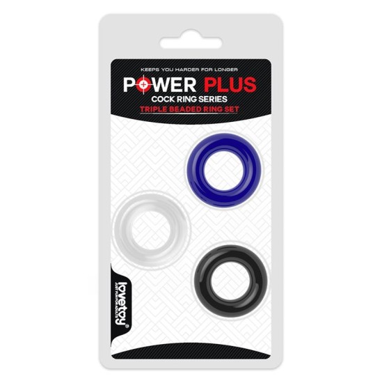 Lovetoy Pack of 3 Penis Ring Power Plus