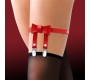 Cinderella Garter with Bow Tie Vegan Leather One size