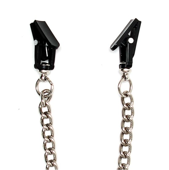 Bondage Play Nipple Clamps With Chain