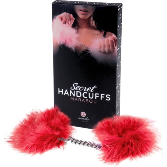 Secret Play FEATHER CUFFS RED