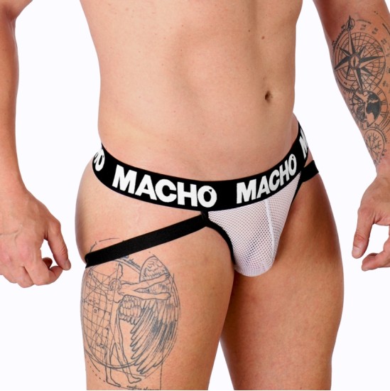 Macho Underwear MACHO - MX26X1 JOCK GRIDI VALGE M