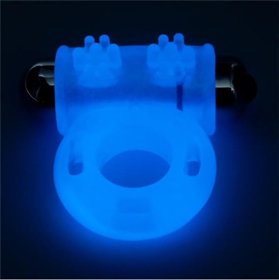 Lovetoy Lumino Play Vibrating Penis Ring Blue Light