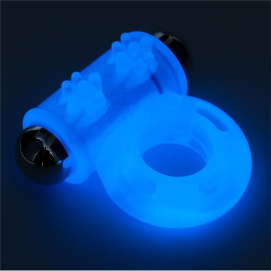 Lovetoy Lumino Play Vibrating Penis Ring Blue Light