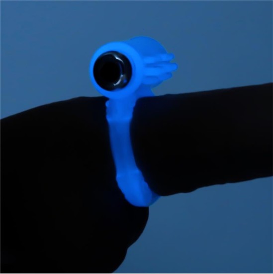 Lovetoy Lumino Play Vibrating Penis Ring Blue Light