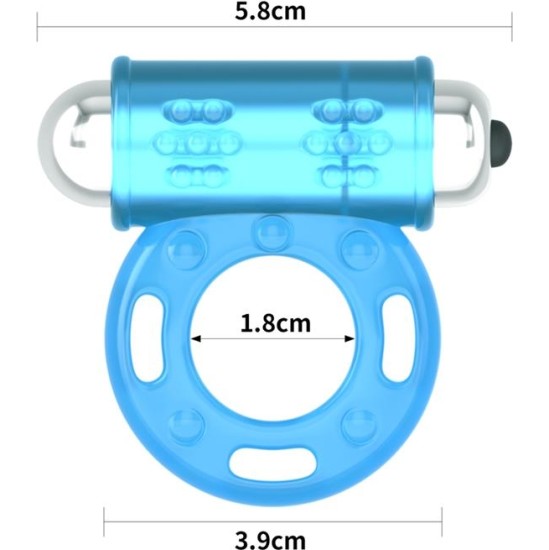 Lovetoy Lumino Play Vibrating Penis Ring Blue Light