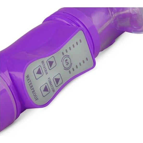 Easytoys Trušu vibratora stumšanas un rotācijas bumbiņas violets