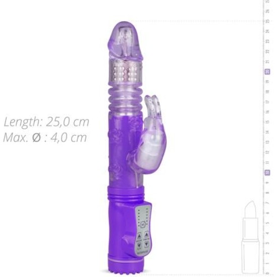 Easytoys Trušu vibratora stumšanas un rotācijas bumbiņas violets