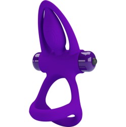 Pretty Love Male PRETTY LOVE - VIBRATORRING 10 VIBRATIONS VIOLET SILIKONS