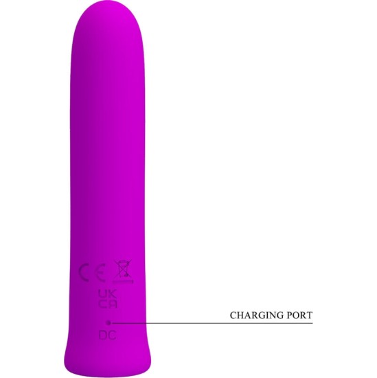 Pretty Love Flirtation PRETTY LOVE – CURTIS MINI SUPER POWER VIBRATOR 12 VIOLETINĖS SILIKONINĖS VIBRATIONS