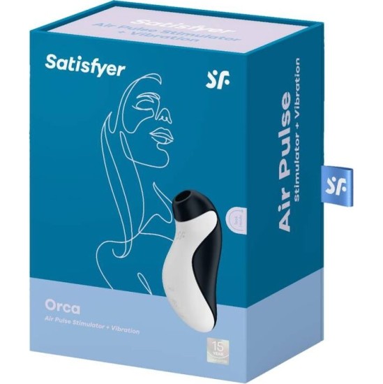 Satisfyer Air Pulse APMIERINĀTĀJS - ORCA GAISA PULSE STIMULATORS + VIBRĀCIJA