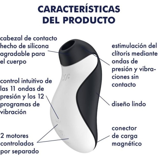 Satisfyer Air Pulse APMIERINĀTĀJS - ORCA GAISA PULSE STIMULATORS + VIBRĀCIJA