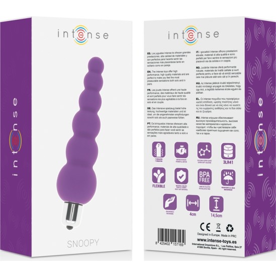 Intense Anal Toys INTENSE - SNOOPY 7 СКОРОСТЕЙ СИЛИКОНОВЫЙ СИРЕНЕВЫЙ